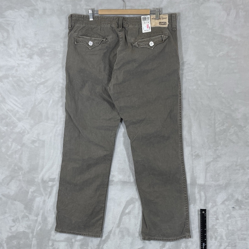 DEADSTOCK Vintage Levis Pants Mens 38x32 Baggy Straight Red Tab Twills Y2K 2006